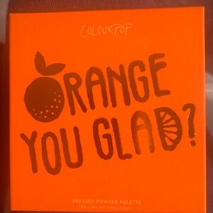 Color pop orange you glad eyeshadow kit nine colors brand new in box.